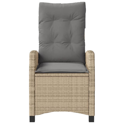 3-Delige Bistroset Met Kussens Poly Rattan Gemengd Beige