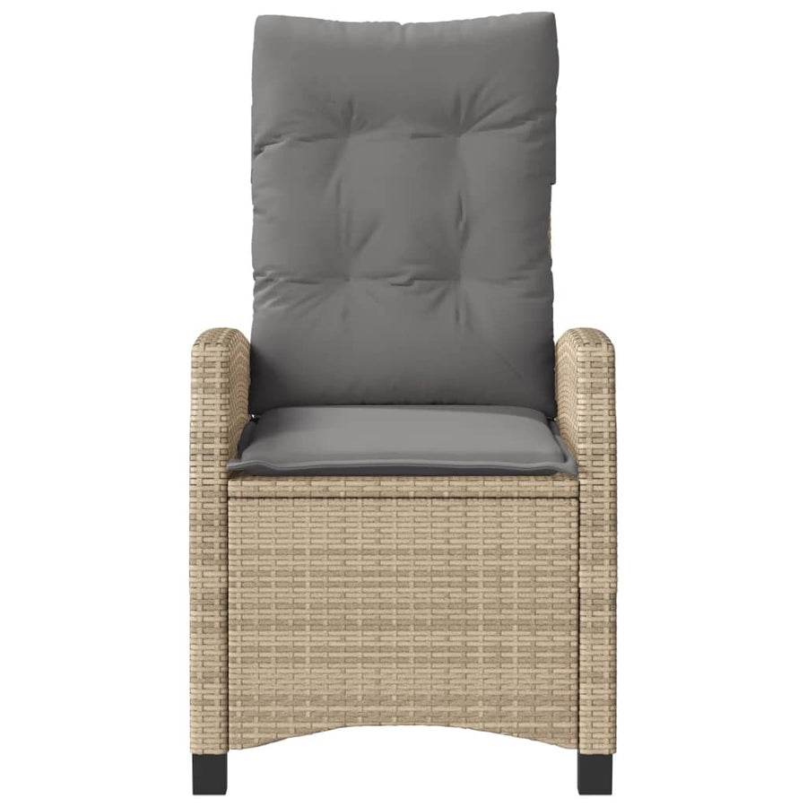 3-Delige Bistroset Met Kussens Poly Rattan Gemengd Beige