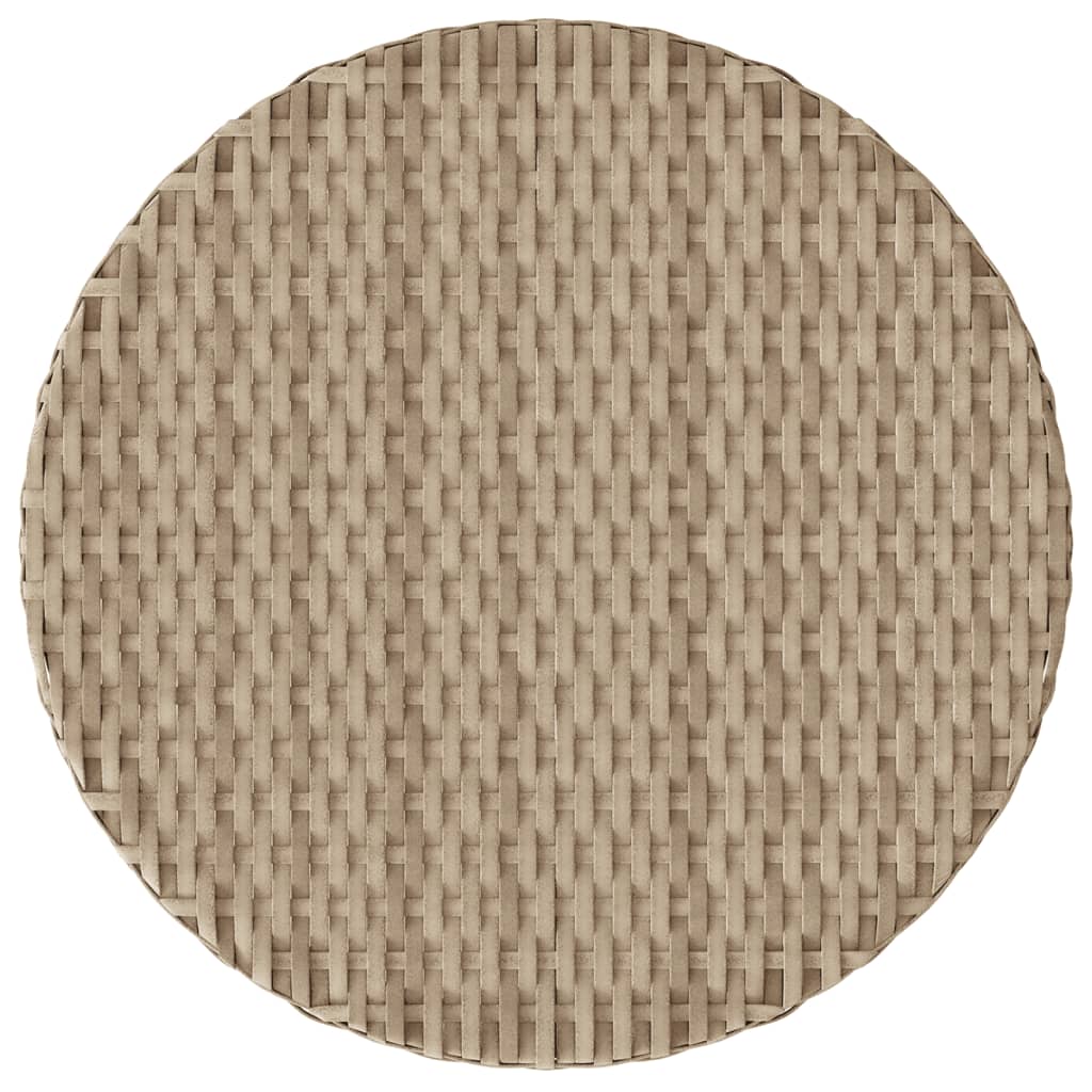 3-Delige Bistroset Met Kussens Poly Rattan Gemengd Beige