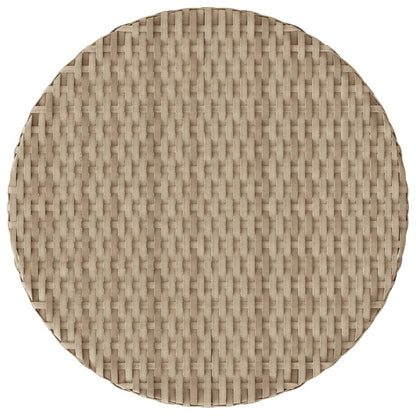 3-Delige Bistroset Met Kussens Poly Rattan Gemengd Beige