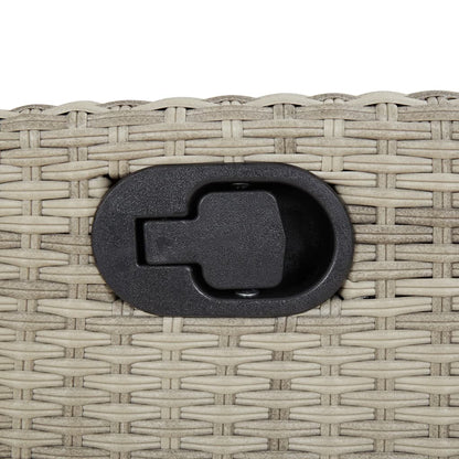 Tuinstoel Verstelbaar Met Voetensteun Poly Rattan Lichtgrijs