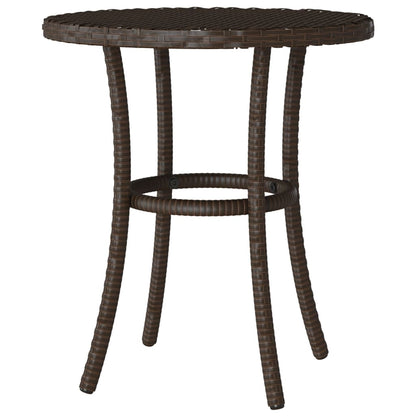 3-delige Bistroset met kussens poly rattan bruin