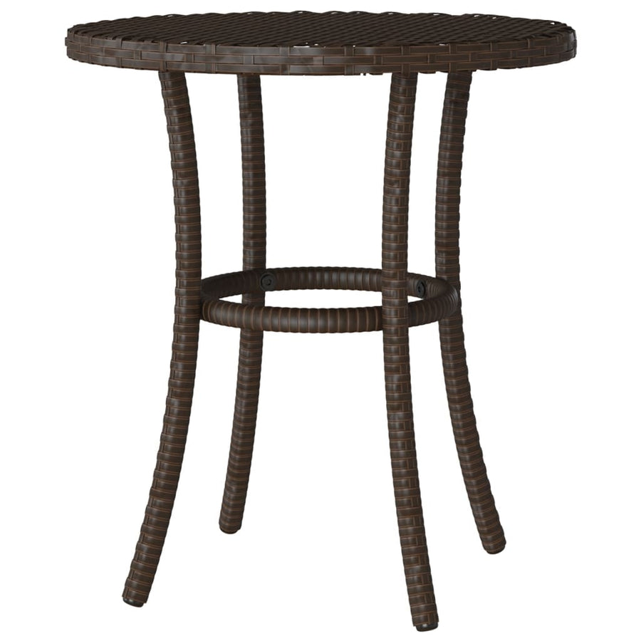 3-delige Bistroset met kussens poly rattan bruin