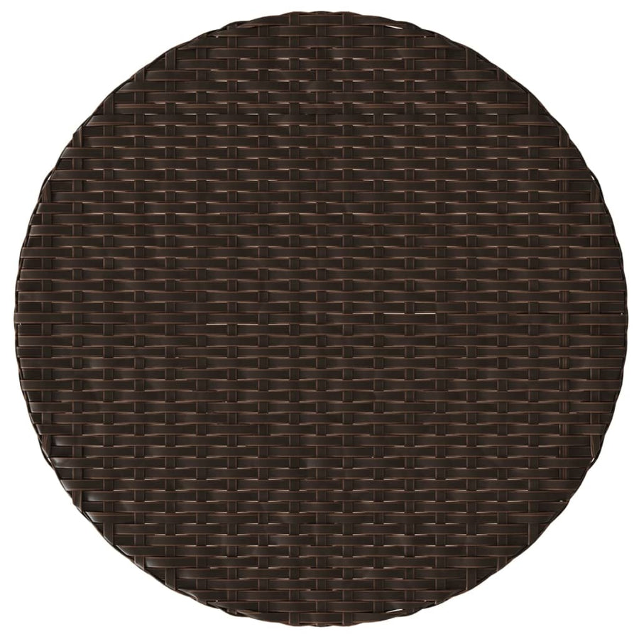 3-delige Bistroset met kussens poly rattan bruin