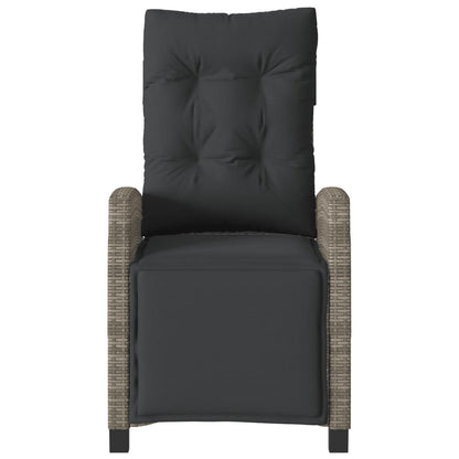 3-delige Bistroset met kussens poly rattan grijs