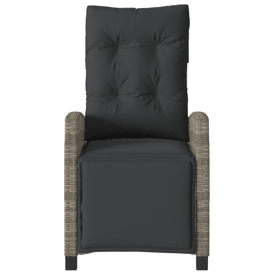 3-delige Bistroset met kussens poly rattan grijs