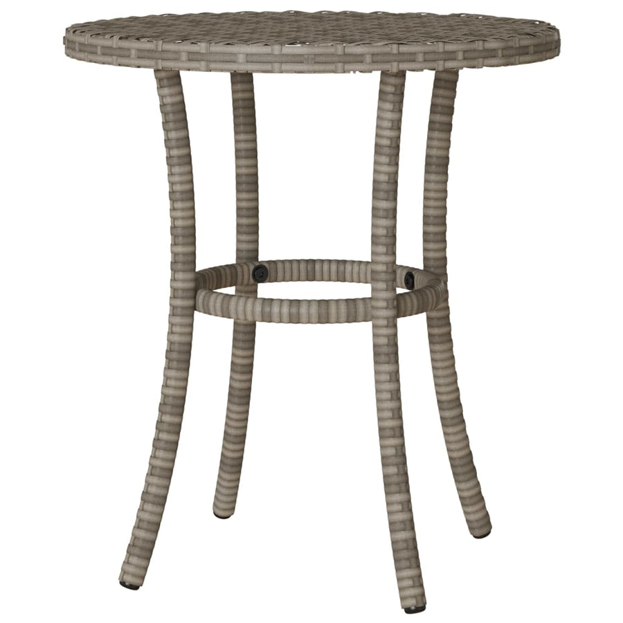 3-delige Bistroset met kussens poly rattan grijs