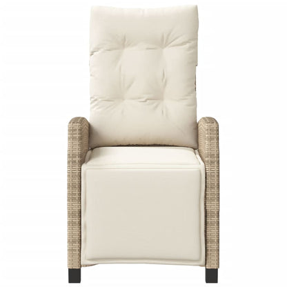 3-delige Bistroset met kussens poly rattan beige