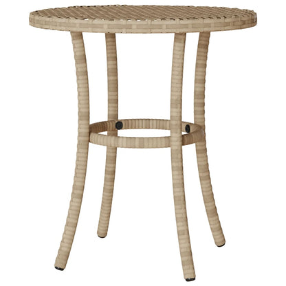 3-delige Bistroset met kussens poly rattan beige