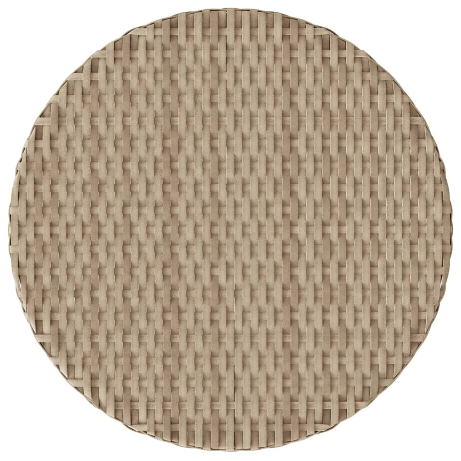 3-delige Bistroset met kussens poly rattan beige