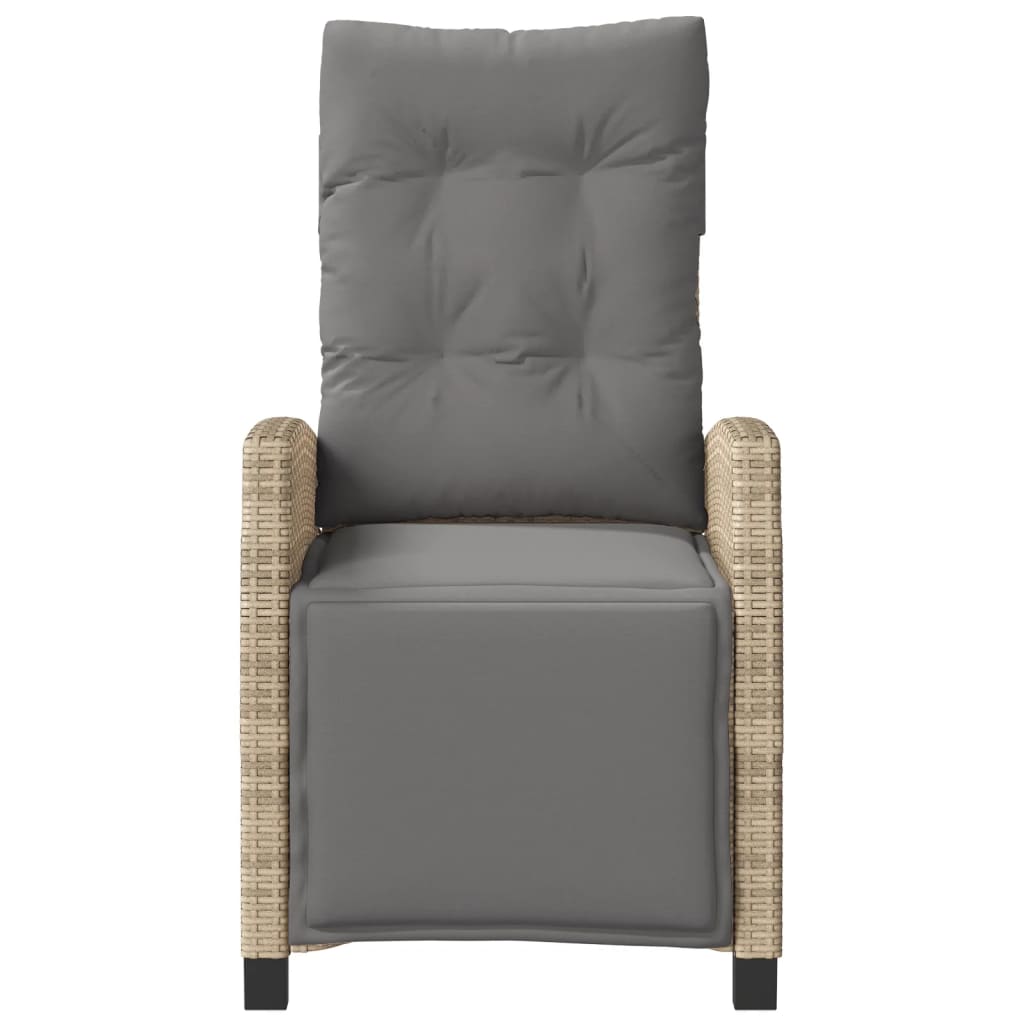 3-delige Bistroset met kussens poly rattan gemengd beige
