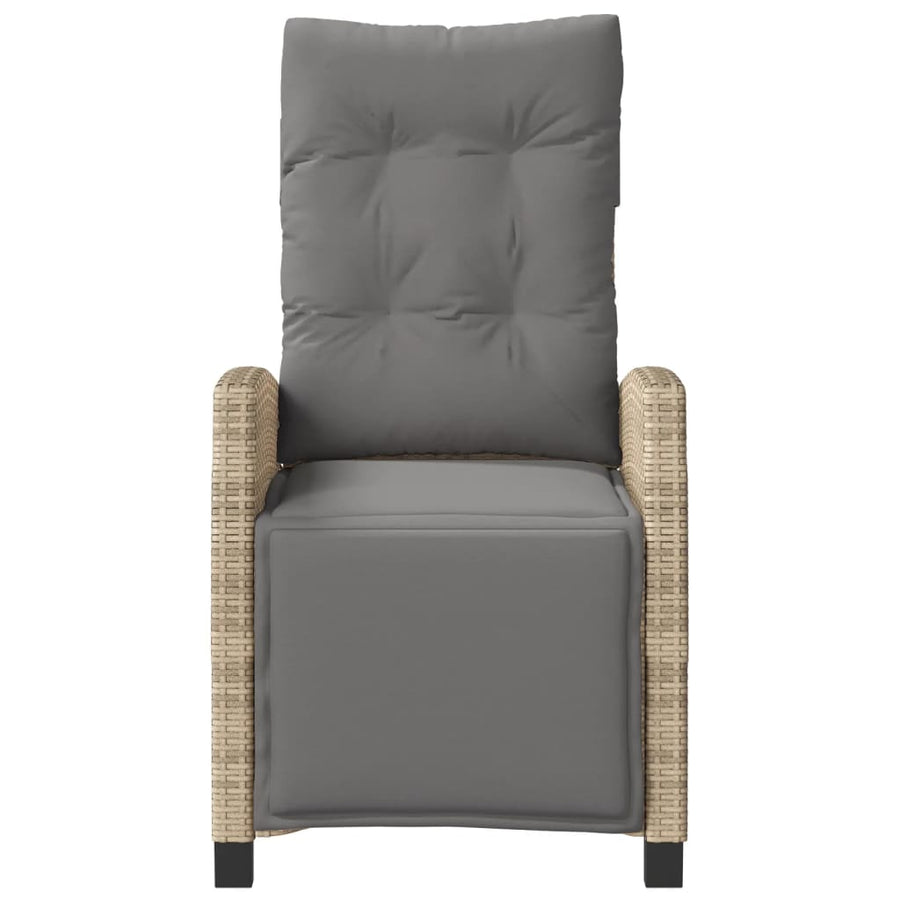 3-delige Bistroset met kussens poly rattan gemengd beige