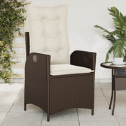 Tuinstoel verstelbaar poly rattan bruin