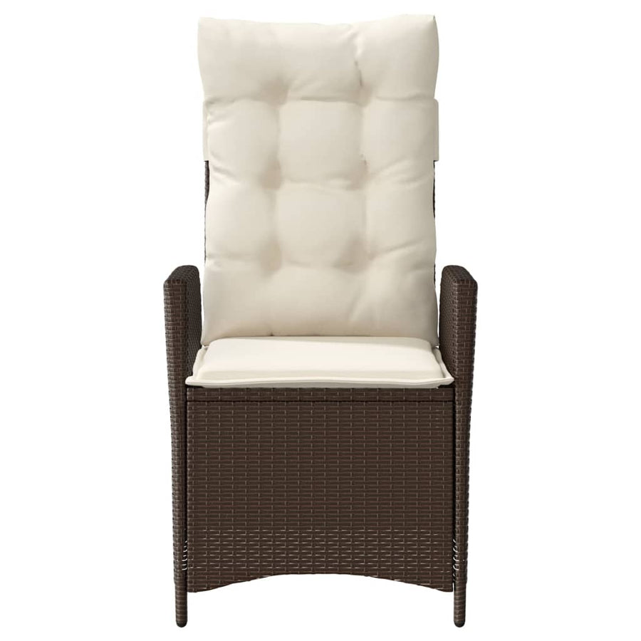 3-Delige Bistroset Met Kussens Poly Rattan Bruin
