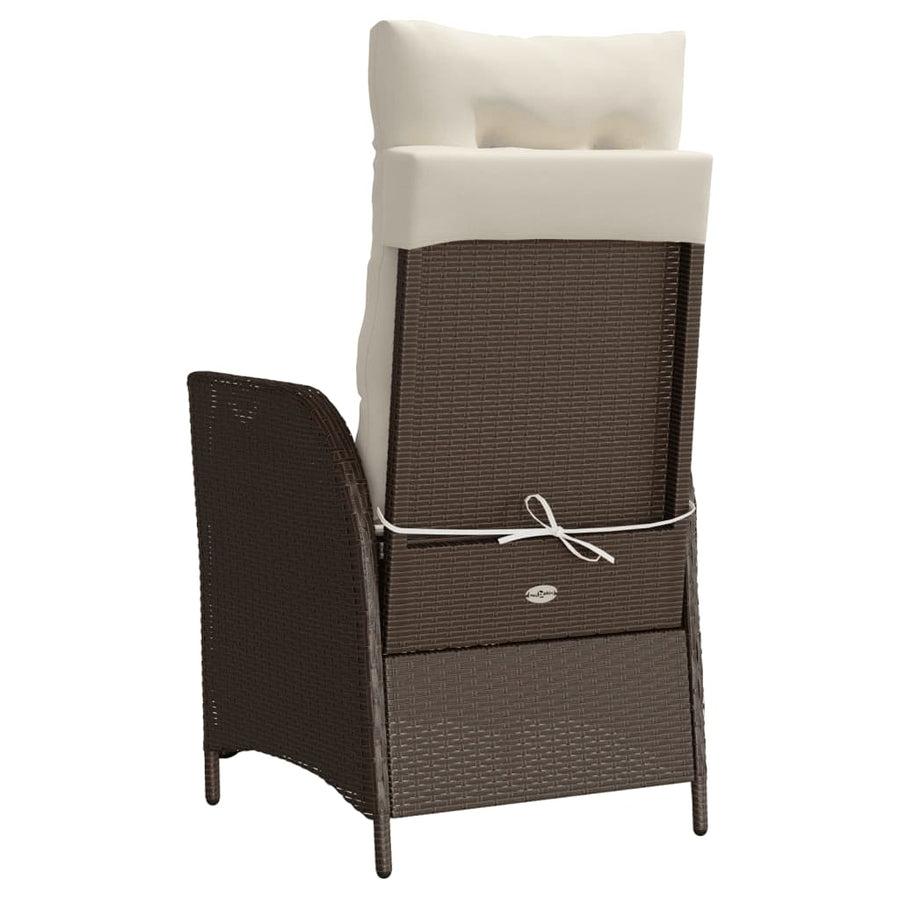 3-Delige Bistroset Met Kussens Poly Rattan Bruin