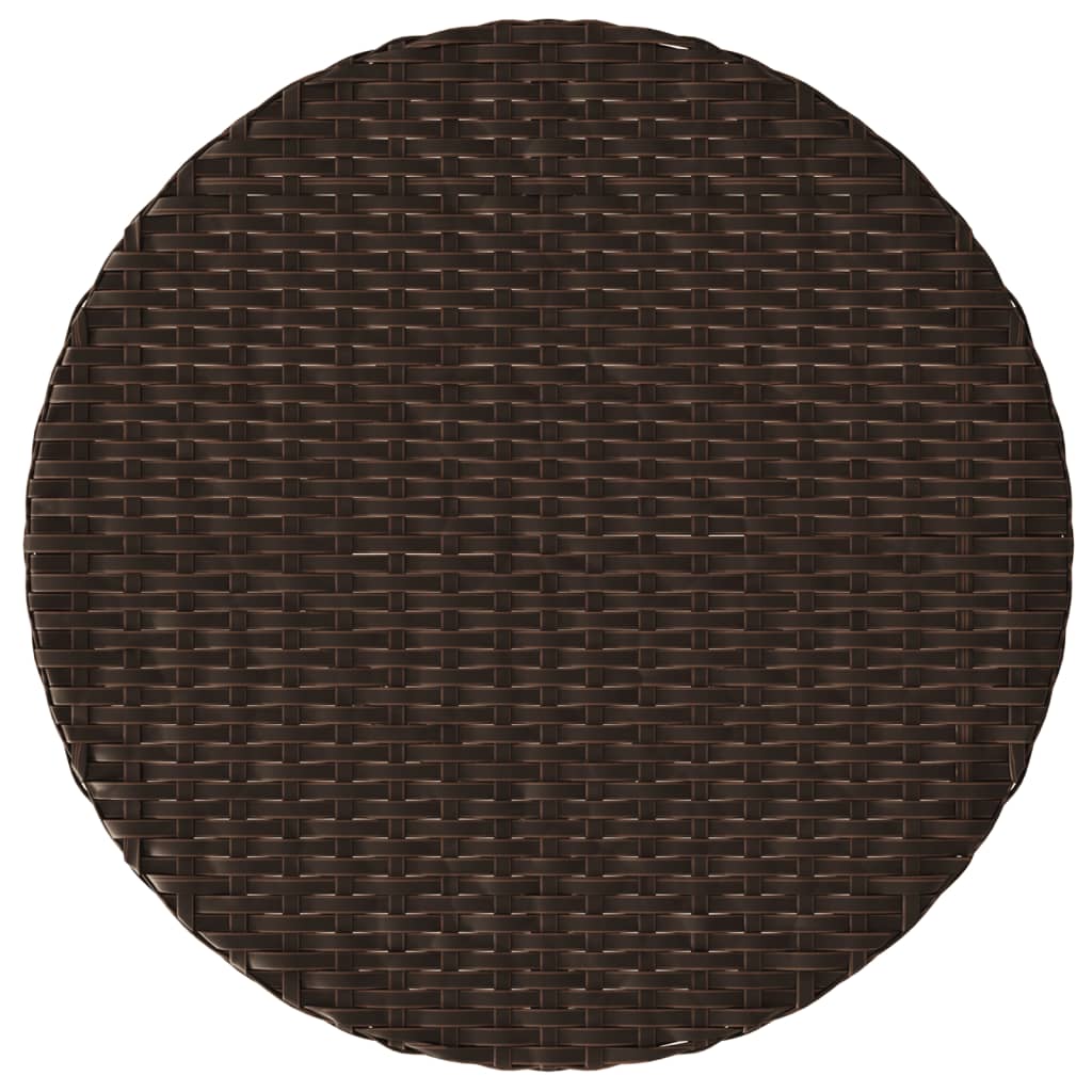 3-Delige Bistroset Met Kussens Poly Rattan Bruin
