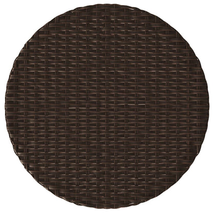 3-Delige Bistroset Met Kussens Poly Rattan Bruin