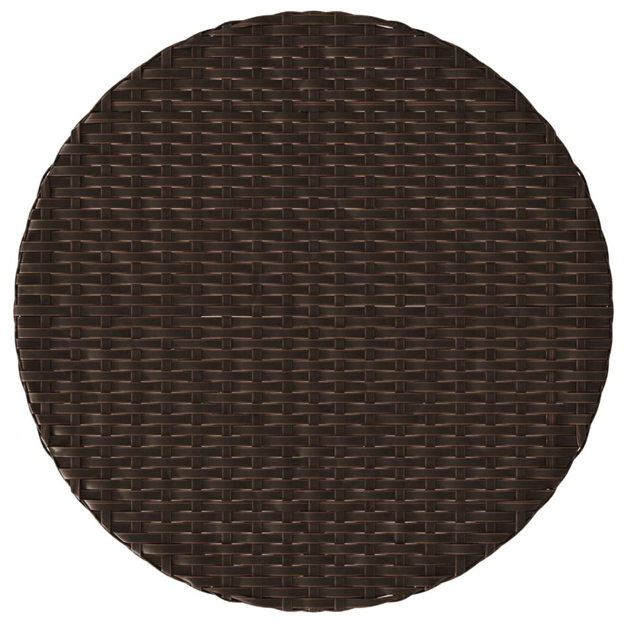 3-Delige Bistroset Met Kussens Poly Rattan Bruin
