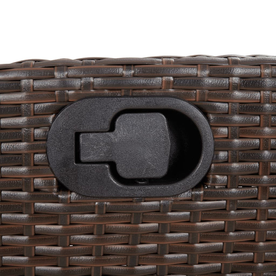 3-Delige Bistroset Met Kussens Poly Rattan Bruin