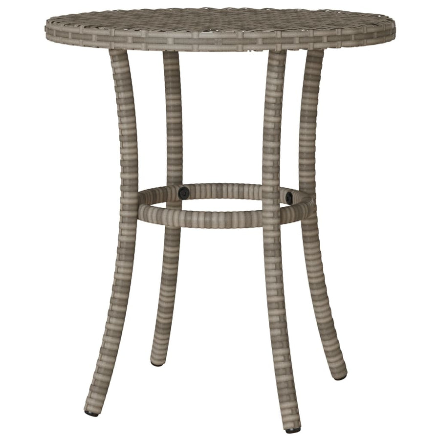 3-delige Bistroset met kussens poly rattan grijs