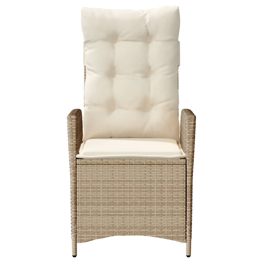 3-Delige Bistroset Met Kussens Poly Rattan Beige