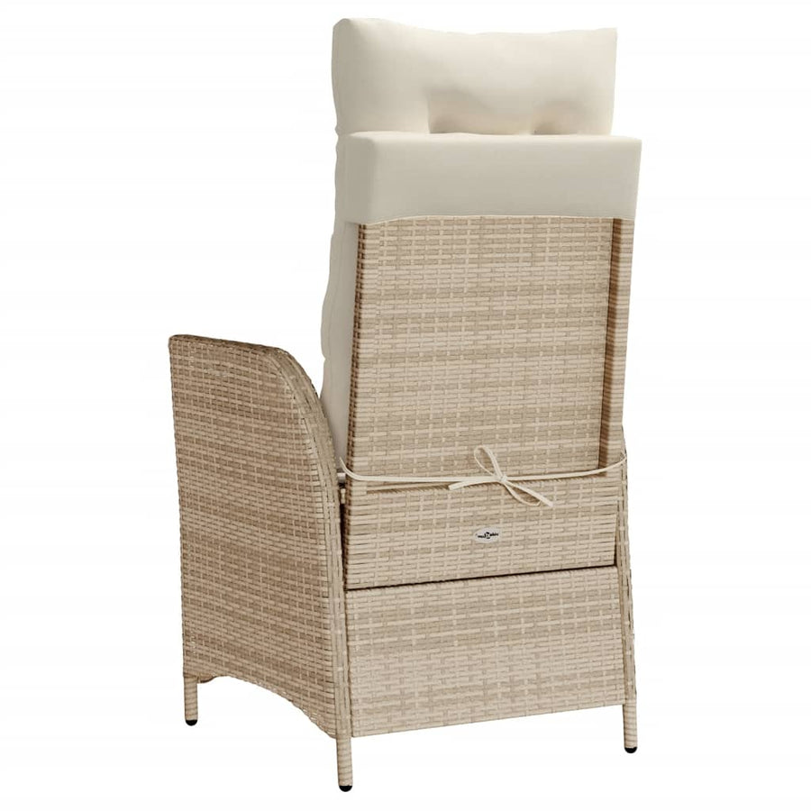 3-Delige Bistroset Met Kussens Poly Rattan Beige