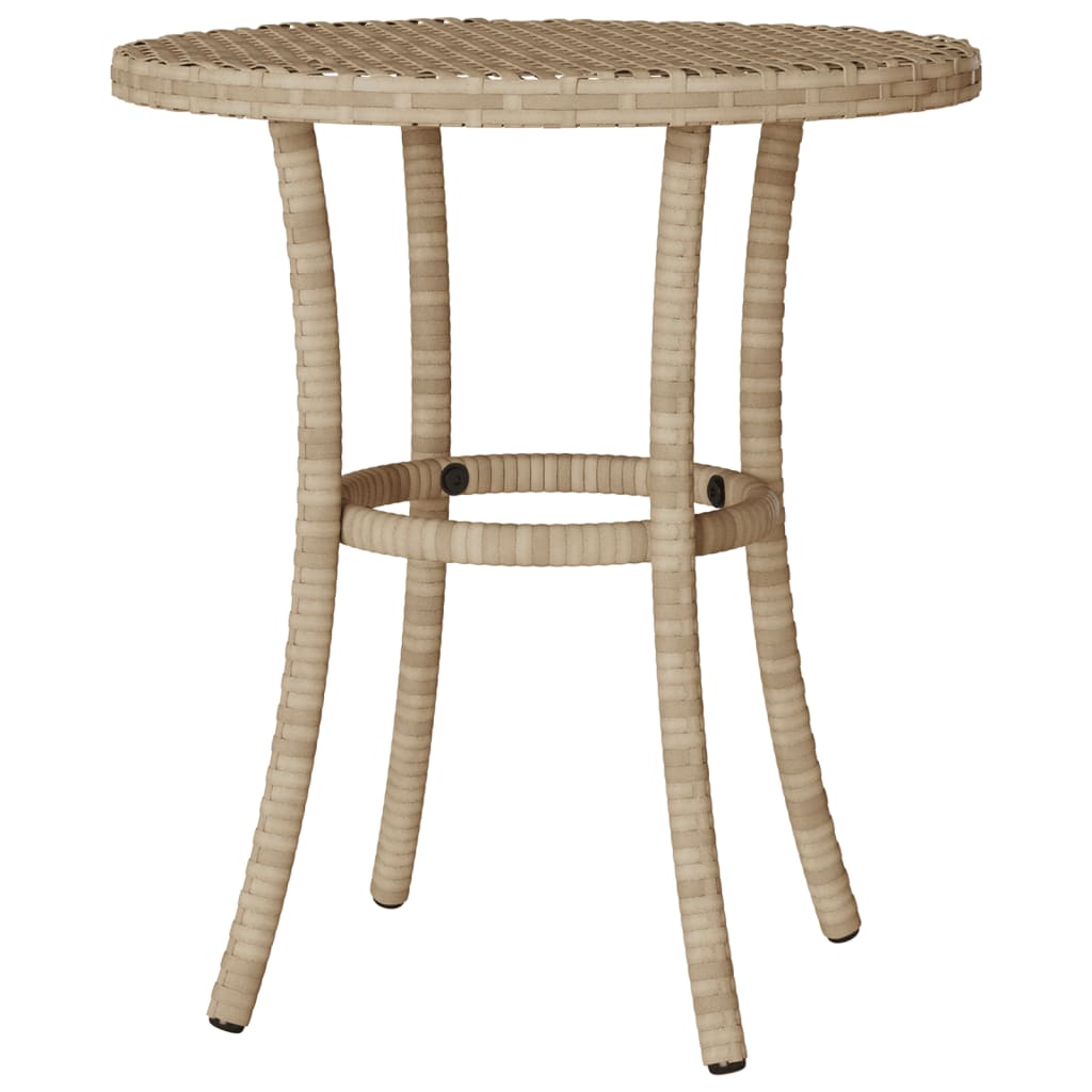 3-Delige Bistroset Met Kussens Poly Rattan Beige