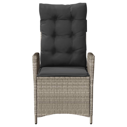 3-Delige Bistroset Met Kussens Poly Rattan Lichtgrijs