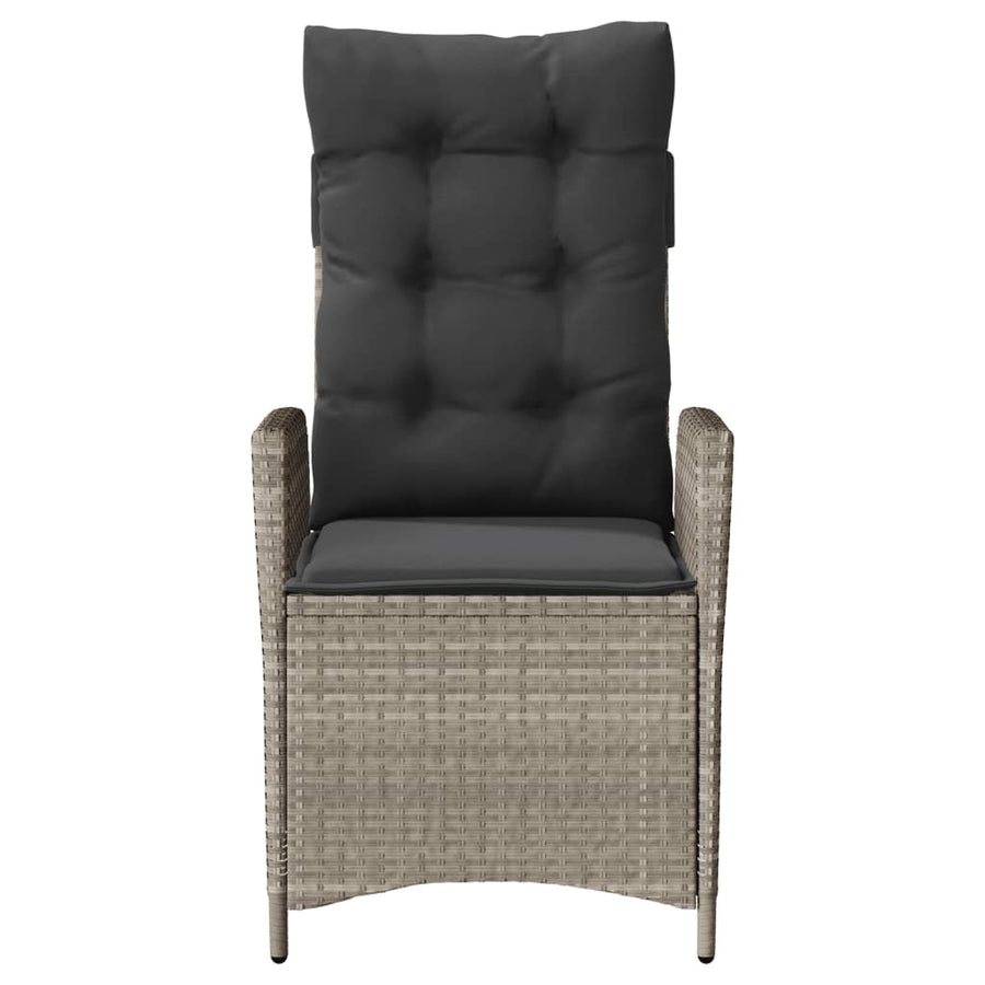 3-Delige Bistroset Met Kussens Poly Rattan Lichtgrijs
