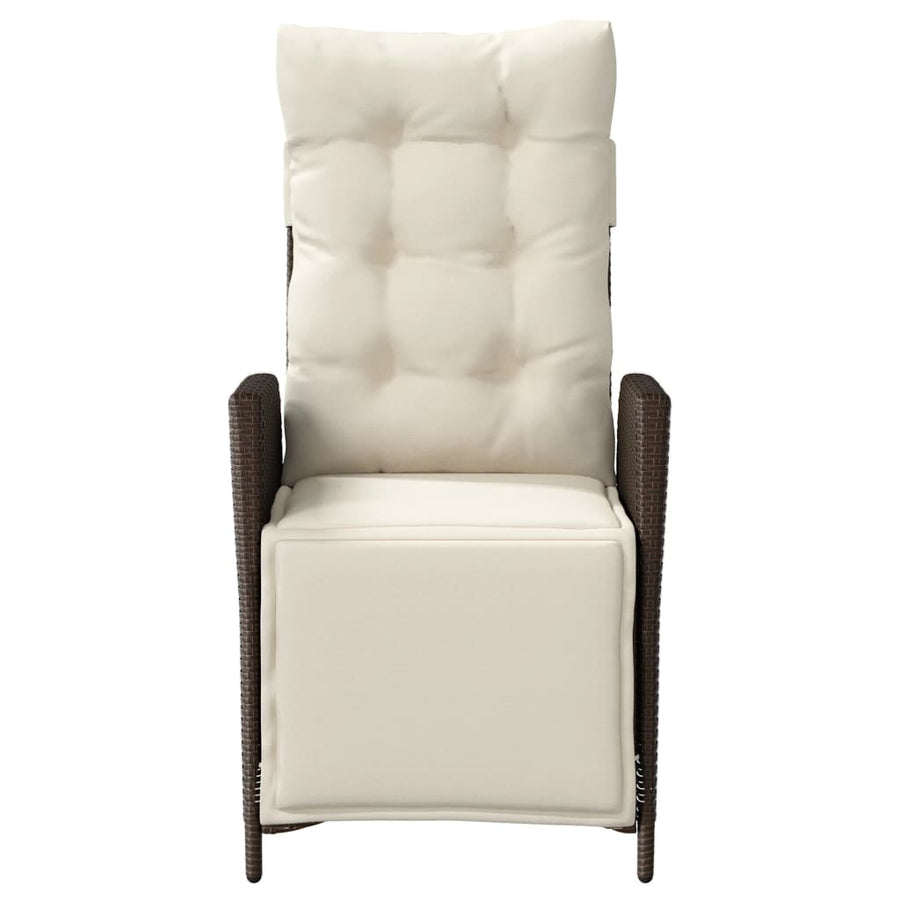 3-Delige Bistroset Met Kussens Poly Rattan Bruin