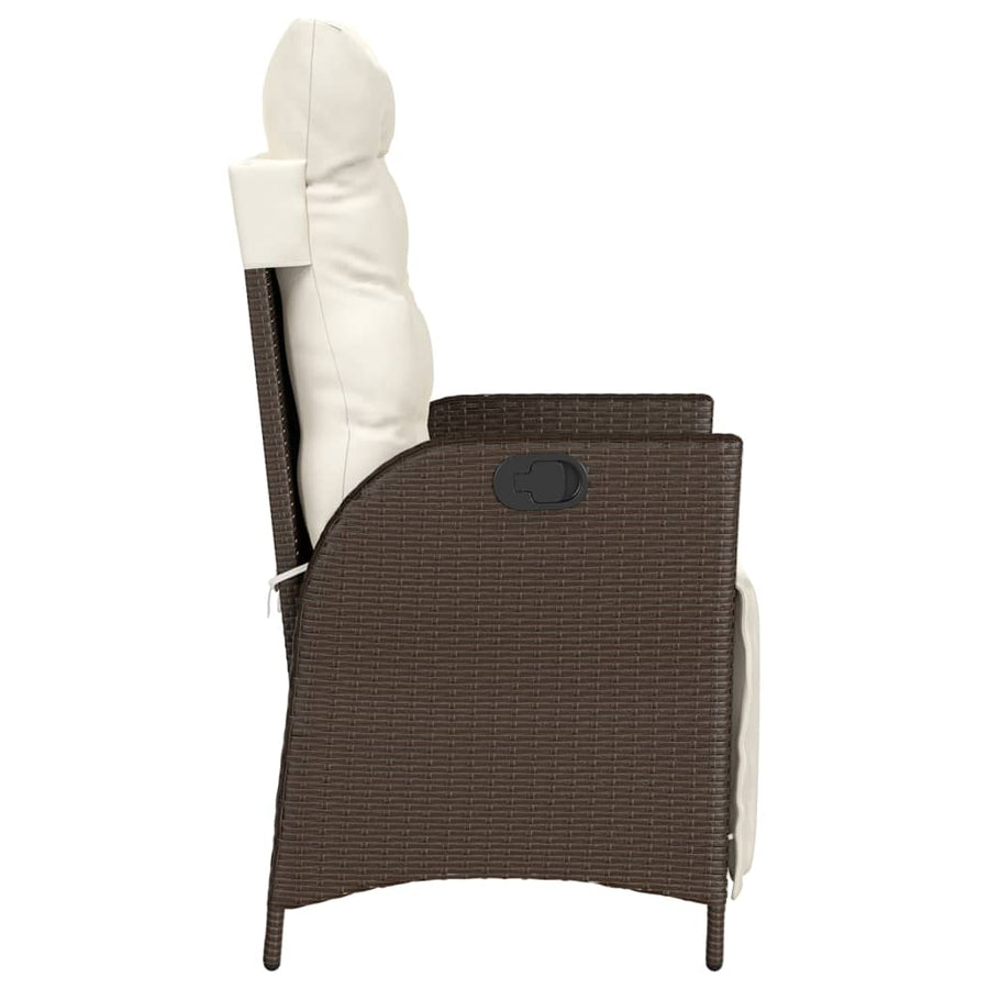3-Delige Bistroset Met Kussens Poly Rattan Bruin