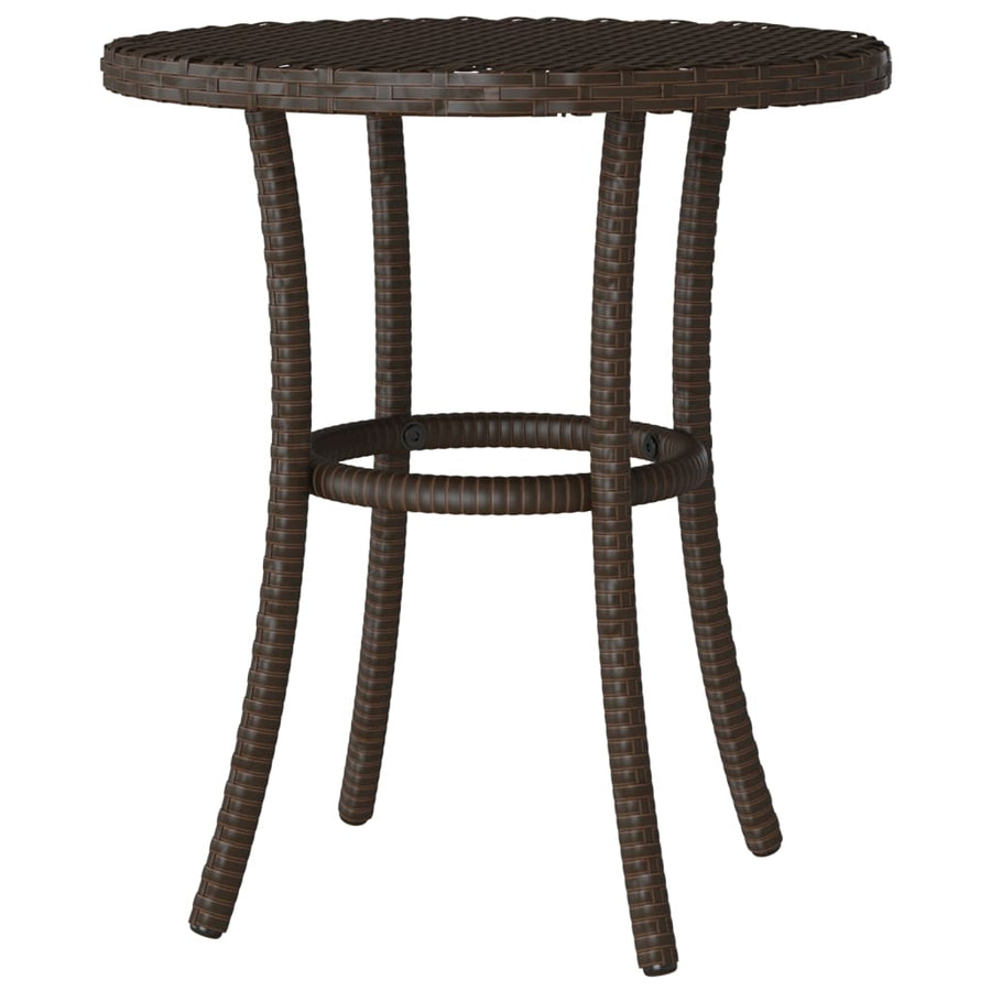 3-Delige Bistroset Met Kussens Poly Rattan Bruin