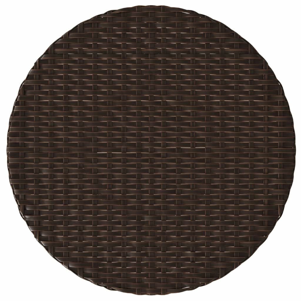 3-Delige Bistroset Met Kussens Poly Rattan Bruin