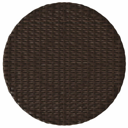 3-Delige Bistroset Met Kussens Poly Rattan Bruin