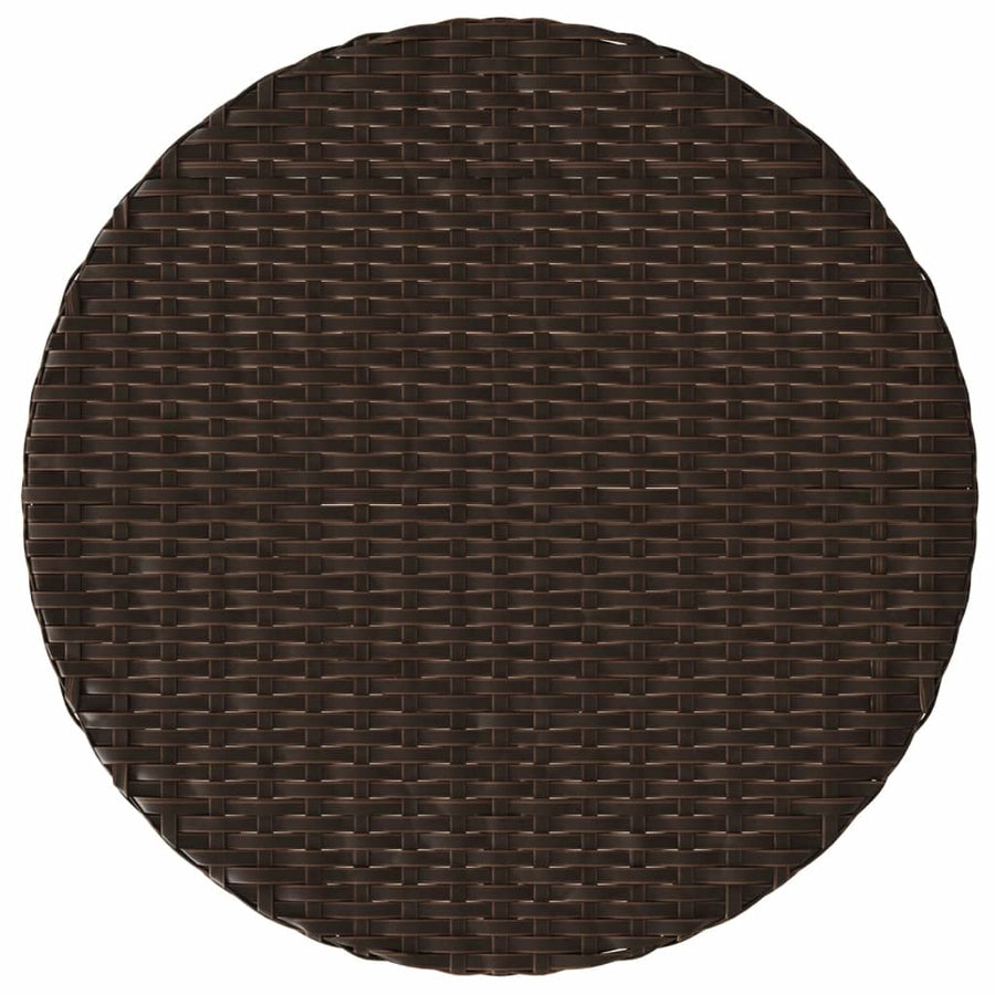 3-Delige Bistroset Met Kussens Poly Rattan Bruin