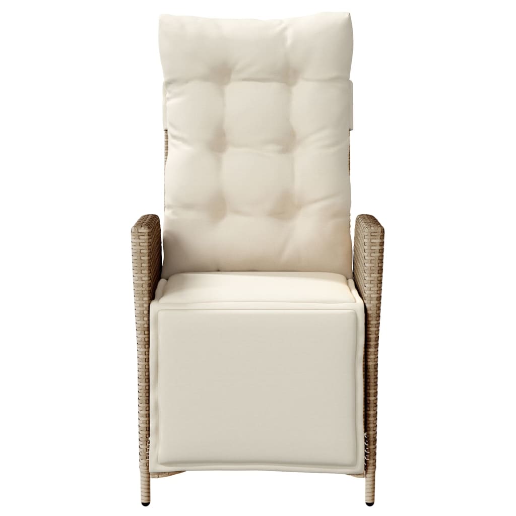 3-Delige Bistroset Met Kussens Poly Rattan Beige