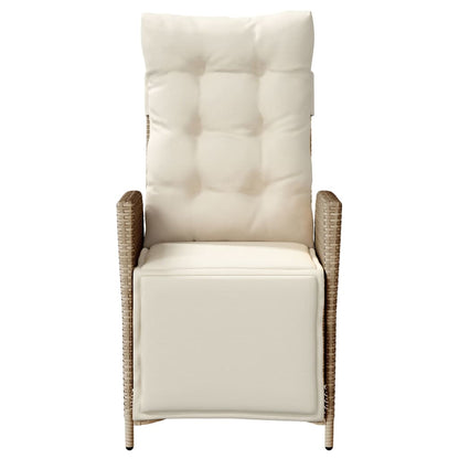 3-Delige Bistroset Met Kussens Poly Rattan Beige