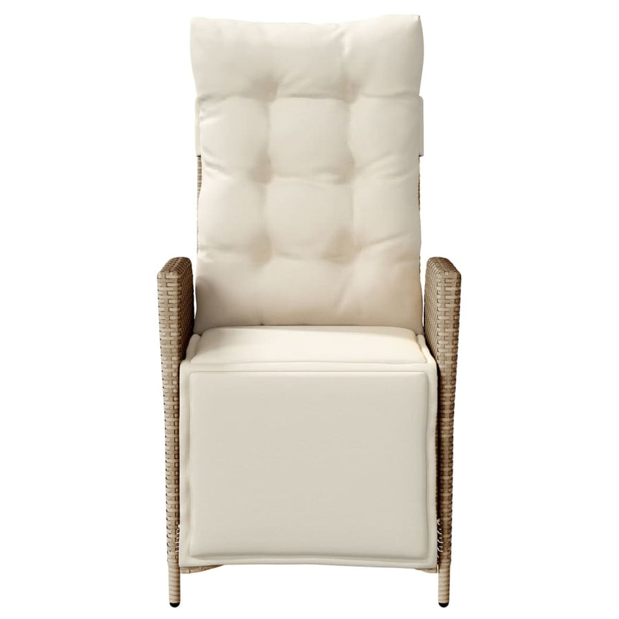 3-Delige Bistroset Met Kussens Poly Rattan Beige