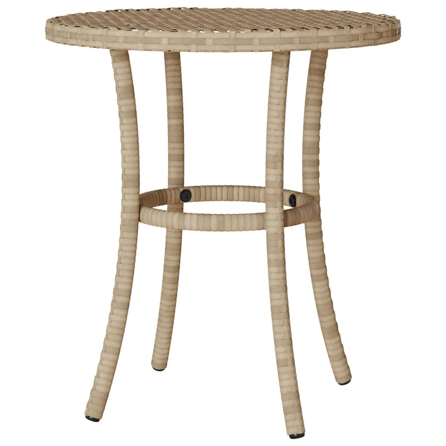 3-Delige Bistroset Met Kussens Poly Rattan Beige