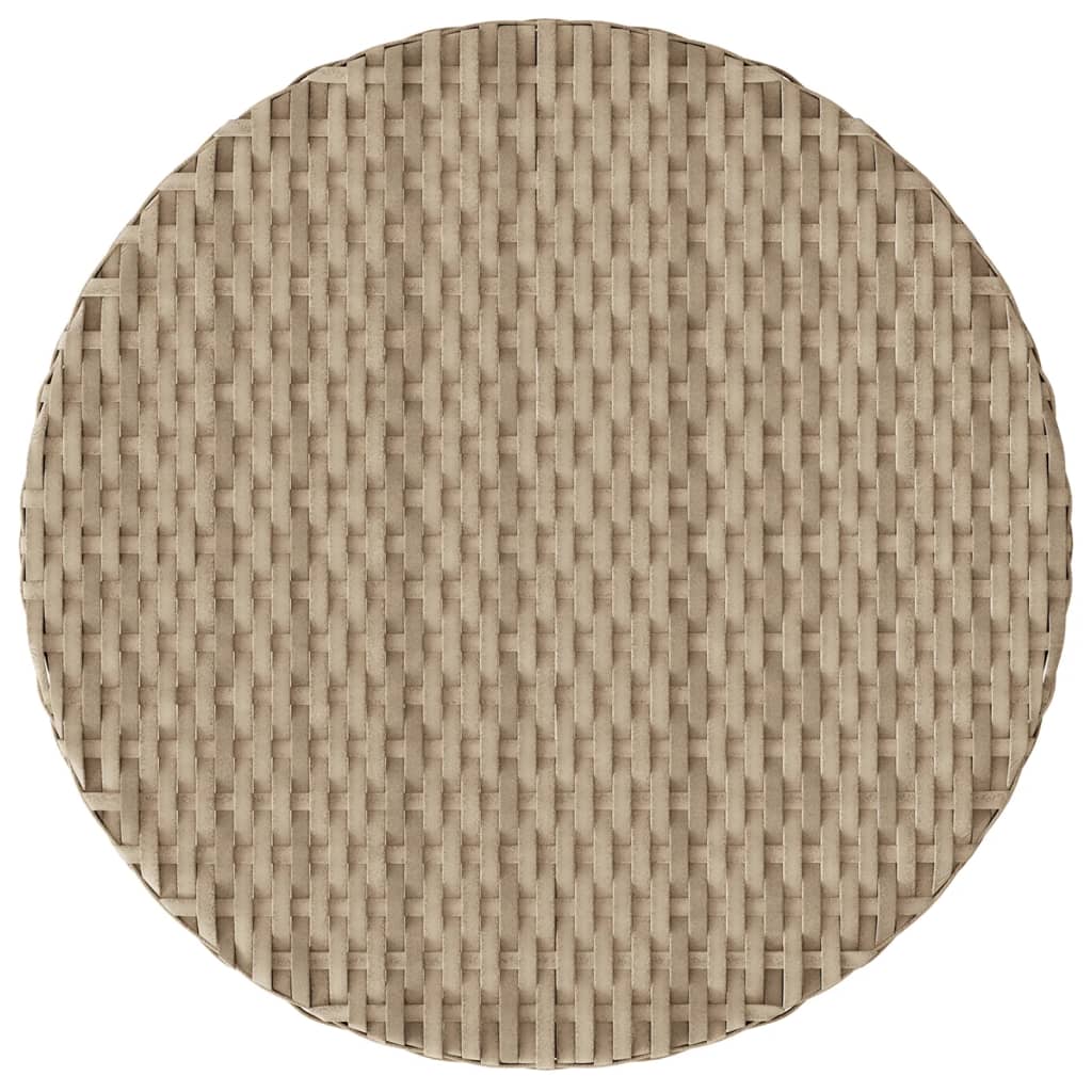 3-delige Bistroset met kussens poly rattan gemengd beige