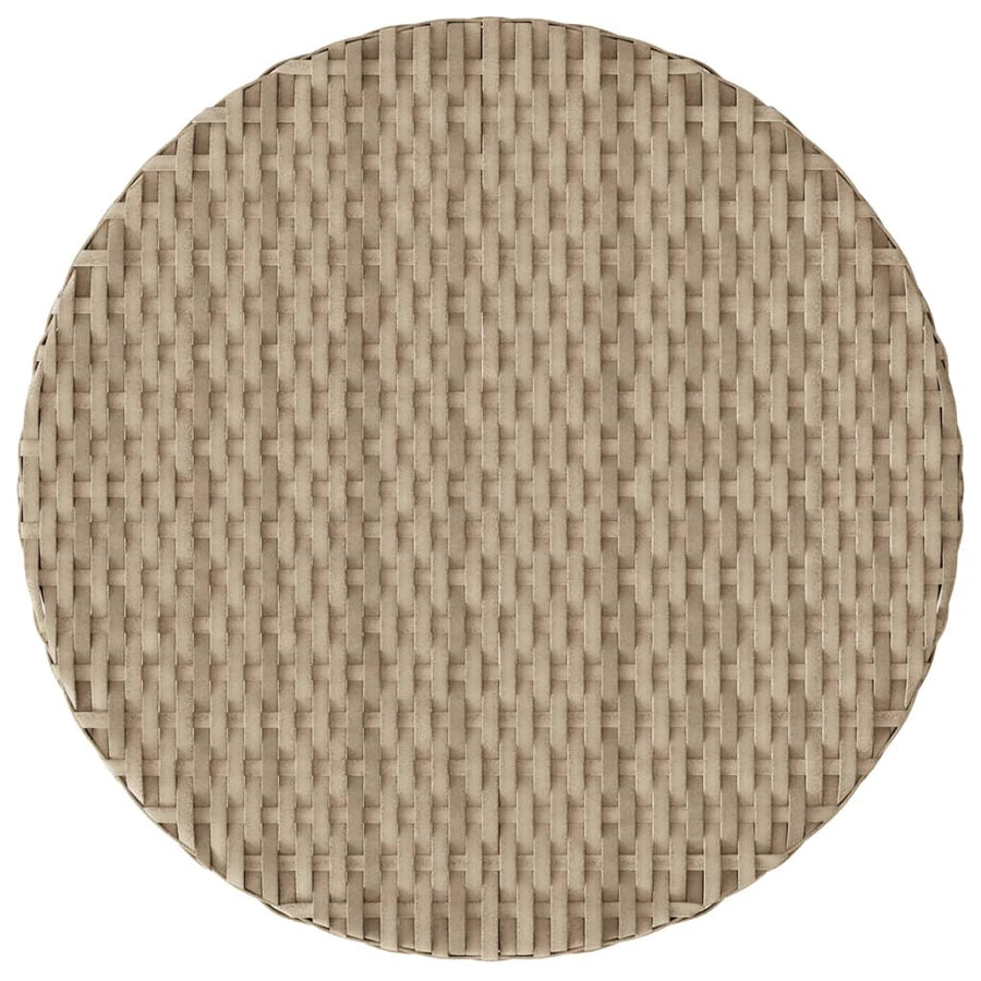 3-delige Bistroset met kussens poly rattan gemengd beige