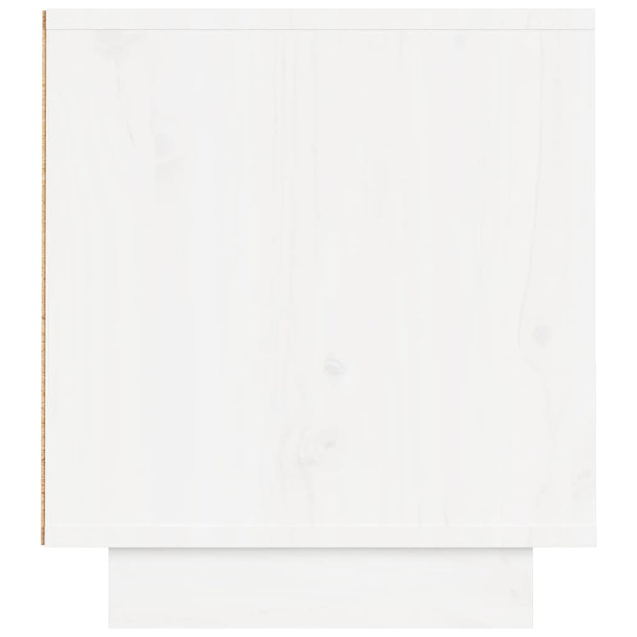 Tv-meubel 140x35x40 cm massief grenenhout wit Wit