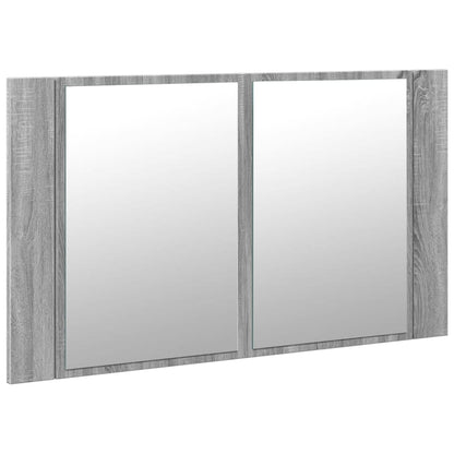 Badkamerkast Met Spiegel En Led 80X2X45 Cm Acryl