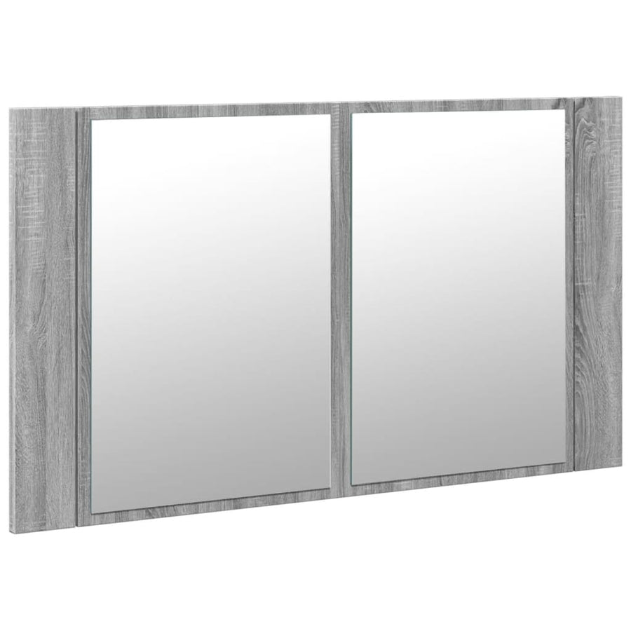 Badkamerkast Met Spiegel En Led 80X2X45 Cm Acryl