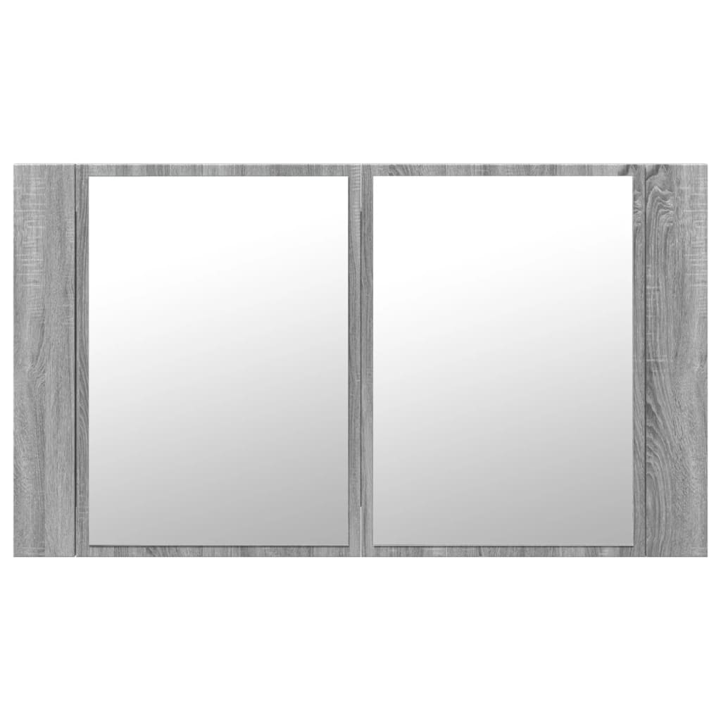 Badkamerkast Met Spiegel En Led 80X2X45 Cm Acryl