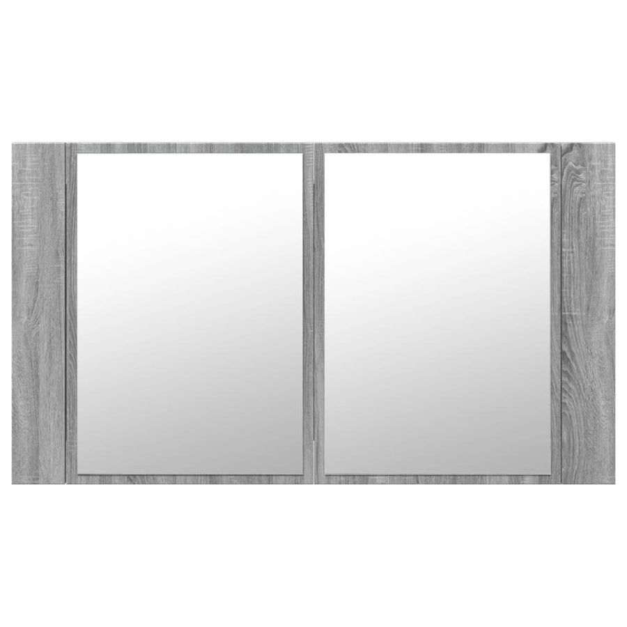 Badkamerkast Met Spiegel En Led 80X2X45 Cm Acryl