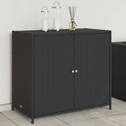Tuinkast poly rattan 83x45x76 cm zwart