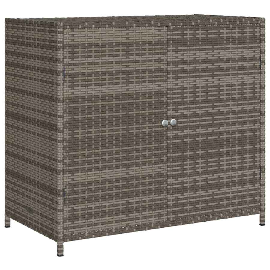 Tuinkast 83X45X76 Cm Poly Rattan Grijs