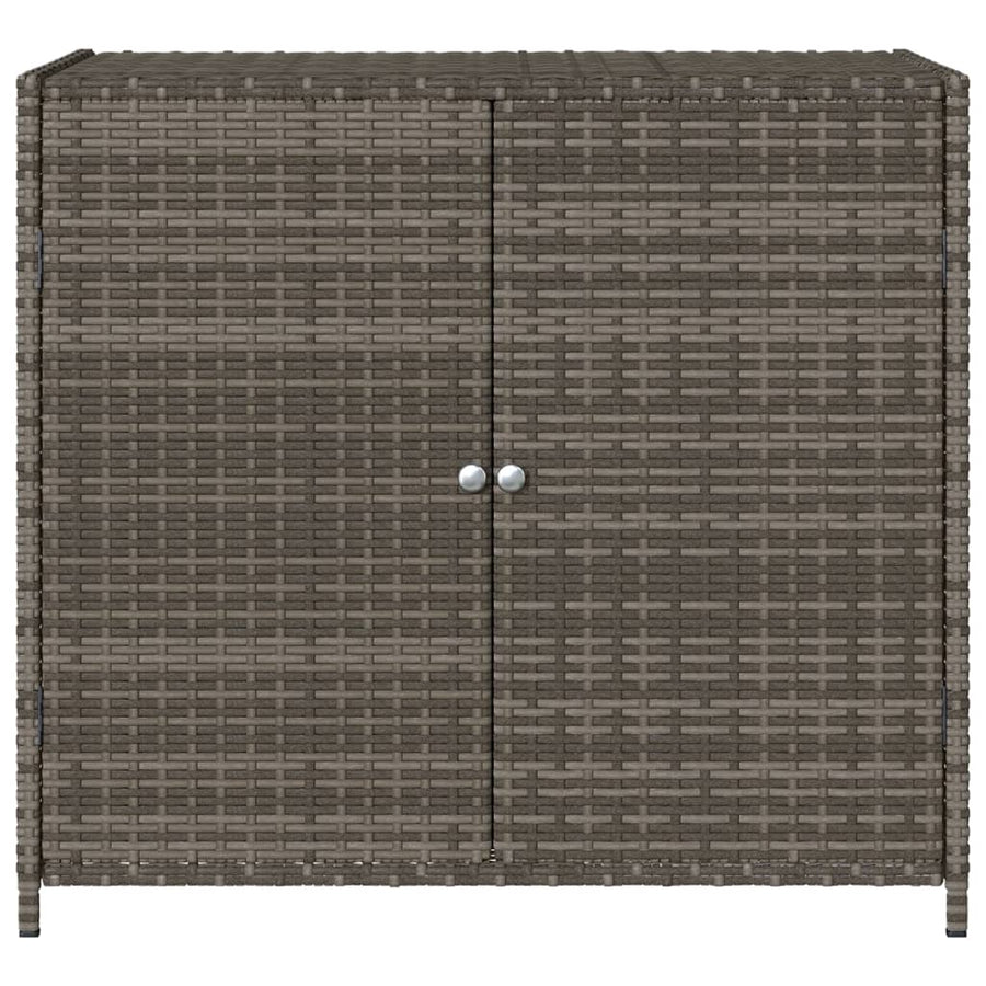 Tuinkast 83X45X76 Cm Poly Rattan Grijs
