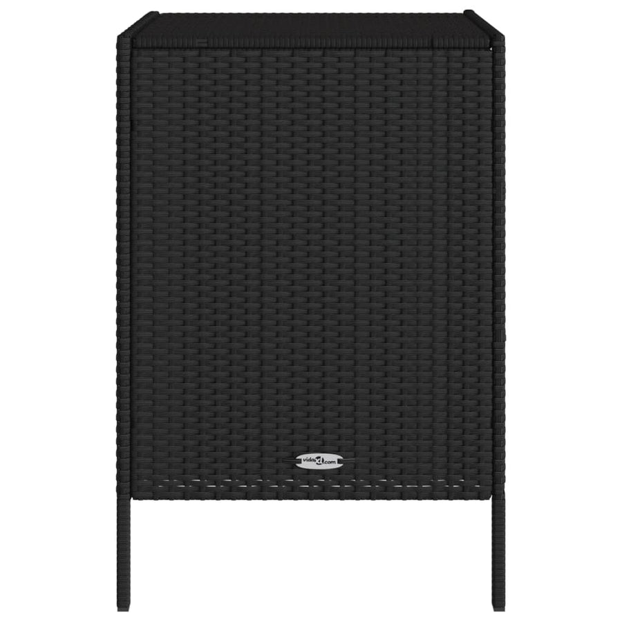 Tuinkast Poly Rattan 55 x 59 x 80 cm Zwart